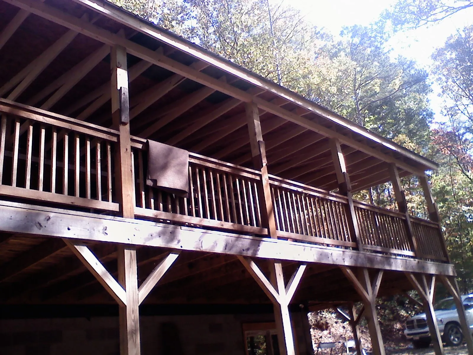 Timber framing under a new elevated porch and deck — Roof Leak Repair in Kite by Roofing Brothers